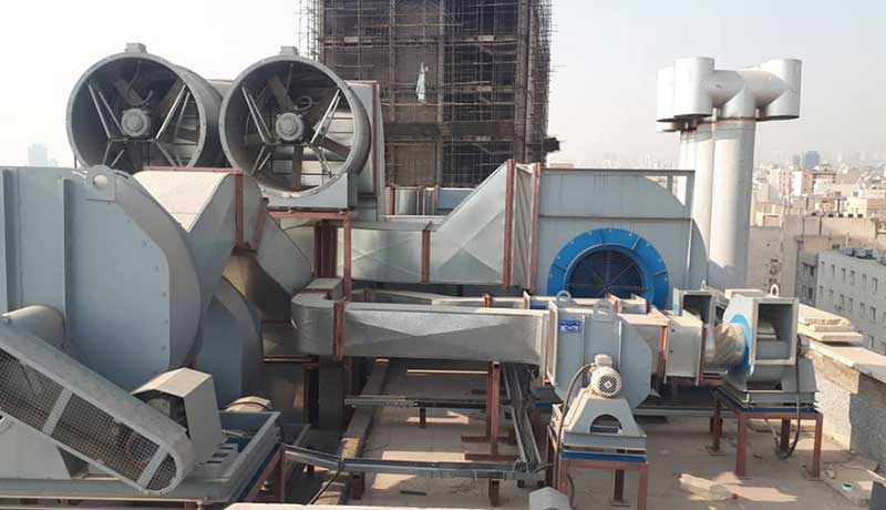 کانال هوا اجرا شده برای مشتری